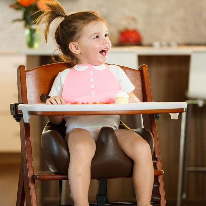 Babete em Silicone Make My Day Peter Pan Collar Rosa