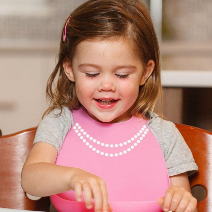 Babete em Silicone Make My Day Pearls Rosa