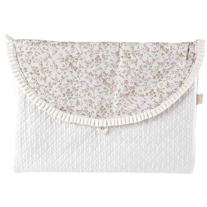 Bolsa para Primeira Roupa Rebelde Little Flowers Bege