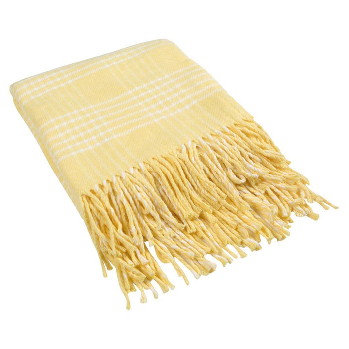 Manta Rebelde Xadrez Amarelo 100x135cm