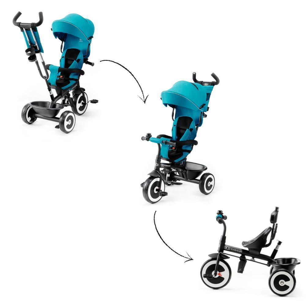 Kinderkraft Aston 3-in-1 Tricycle Turquoise
