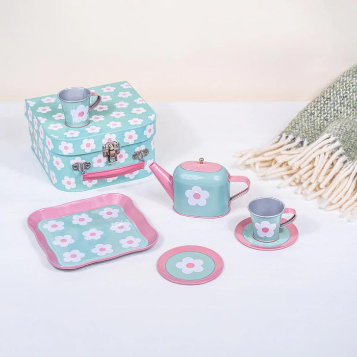 Conjunto Chá Sass & Belle em Metal com Mala Pastel