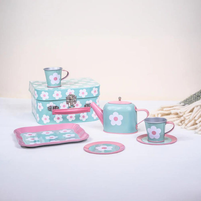 Conjunto Chá Sass & Belle em Metal com Mala Pastel