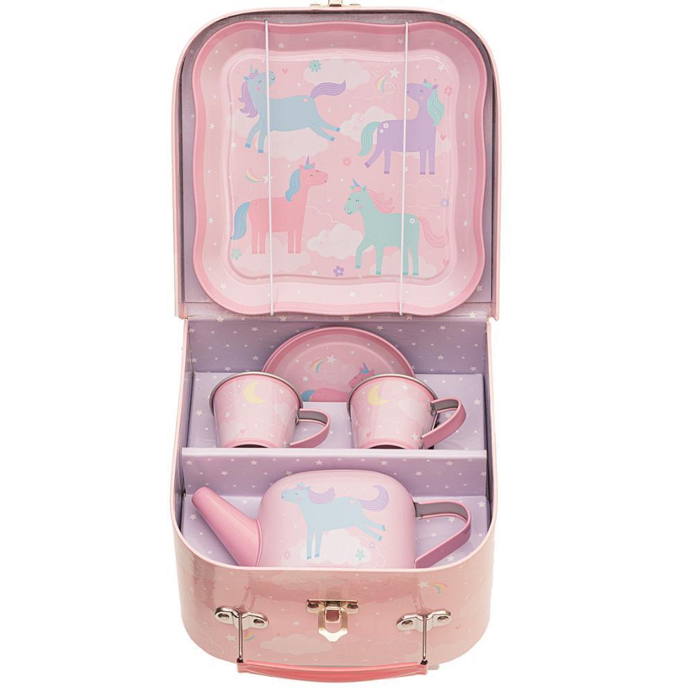 Mala com Conjunto de Chá em Metal Sass&Belle Unicorn Dreams
