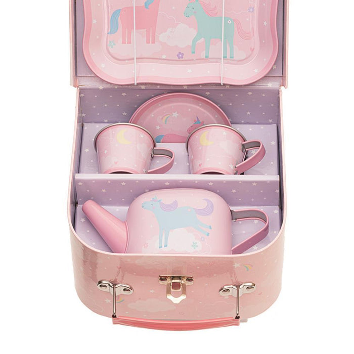 Mala com Conjunto de Chá em Metal Sass&Belle Unicorn Dreams