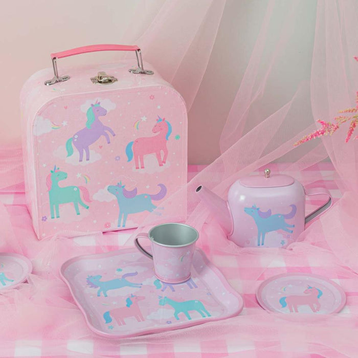 Mala com Conjunto de Chá em Metal Sass&Belle Unicorn Dreams