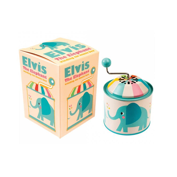 Caixa de Música com Manivela Elvis The Elephant Rex London