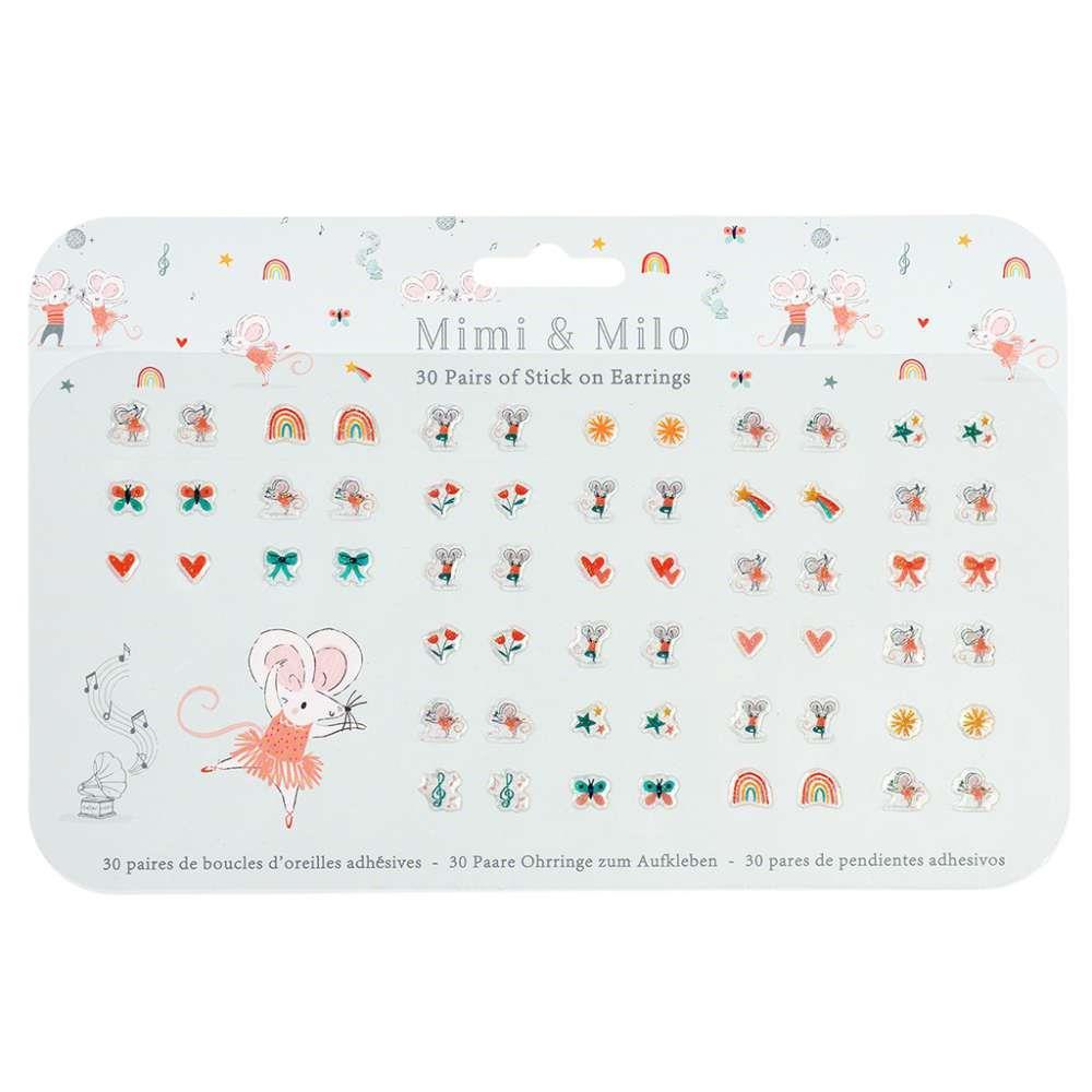 30 Pares de Brincos Autocolantes Rex London Mimi and Milo