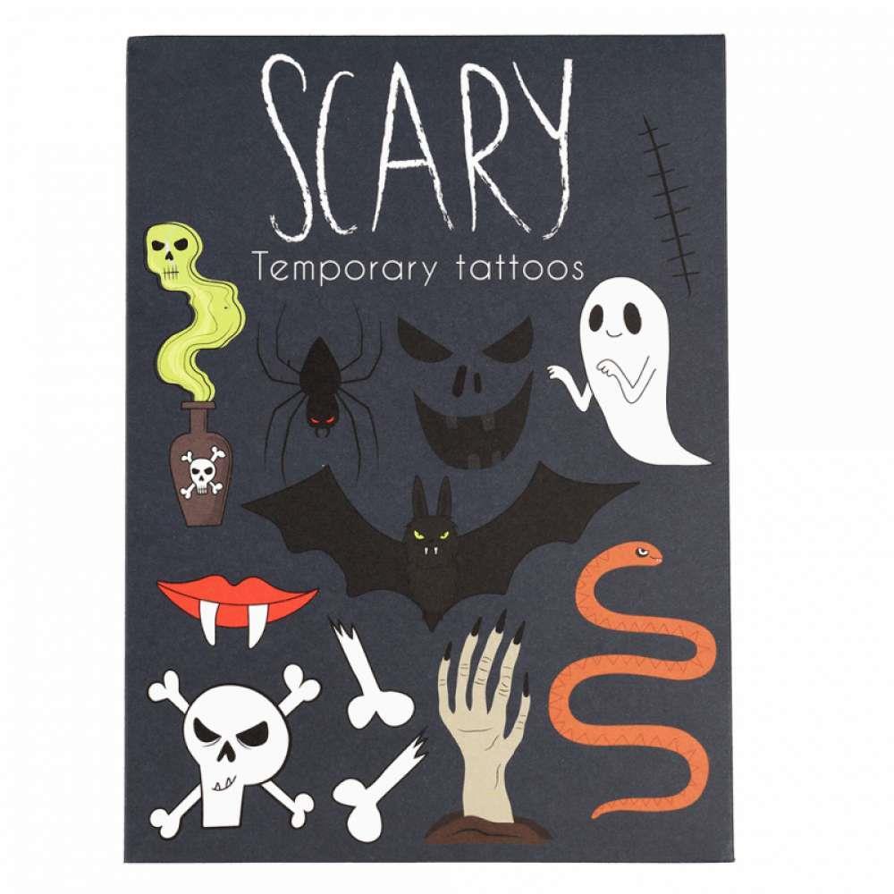 24 Tatuagens Temporárias Rex London Scary