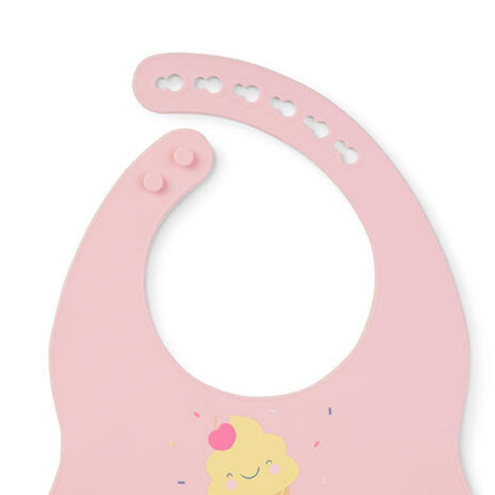 Babete em Silicone Saro Party Ice Cream Rosa