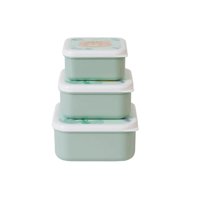 3 Caixas Lancheira Saro Cheetahs Hortelã