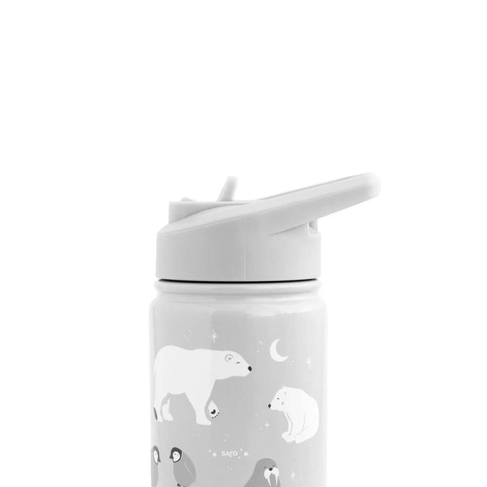 Garrafa Térmica em Inox Saro Polaris Cinza 350ml