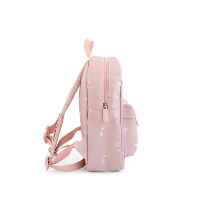 Mochila Pequena com Bolso Saro Polaris Rosa 29cm