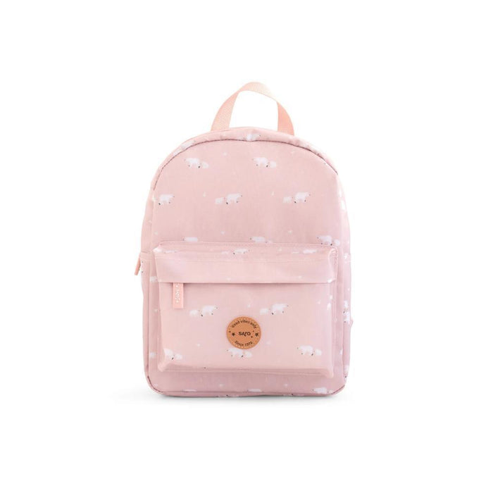 Mochila Pequena com Bolso Saro Polaris Rosa 29cm