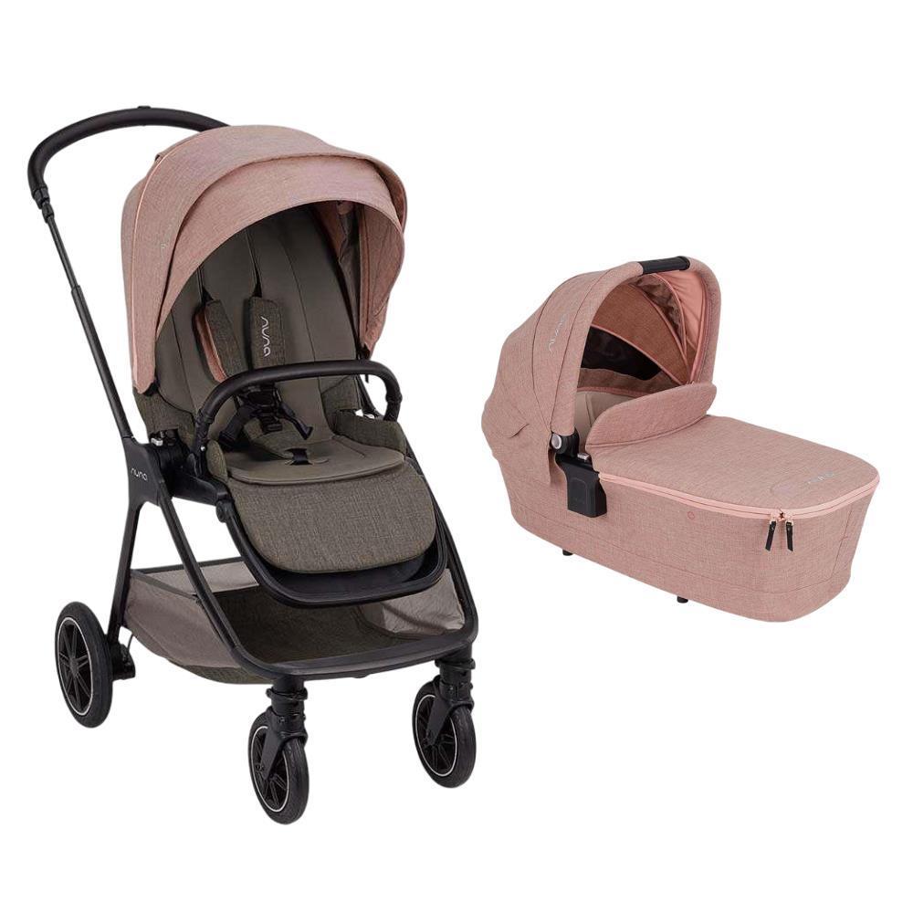 Cochecito Nuna Pack Triv Next + capazo Triv Next Rose