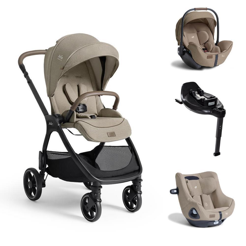 Joie Pack Carrinho Valora + i-Level Pro 40-87 cm + I-Habour E 61-105 cm Sandstone + I-Base Encore