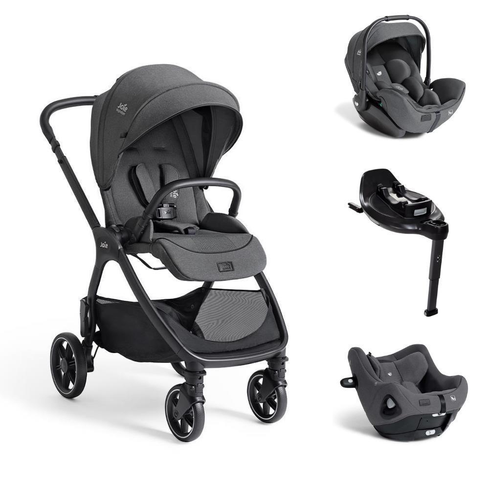 Joie Pack Carrinho Valora + i-Level Pro 40-87 cm + I-Habour E 61-105 cm Ebony + I-Base Encore