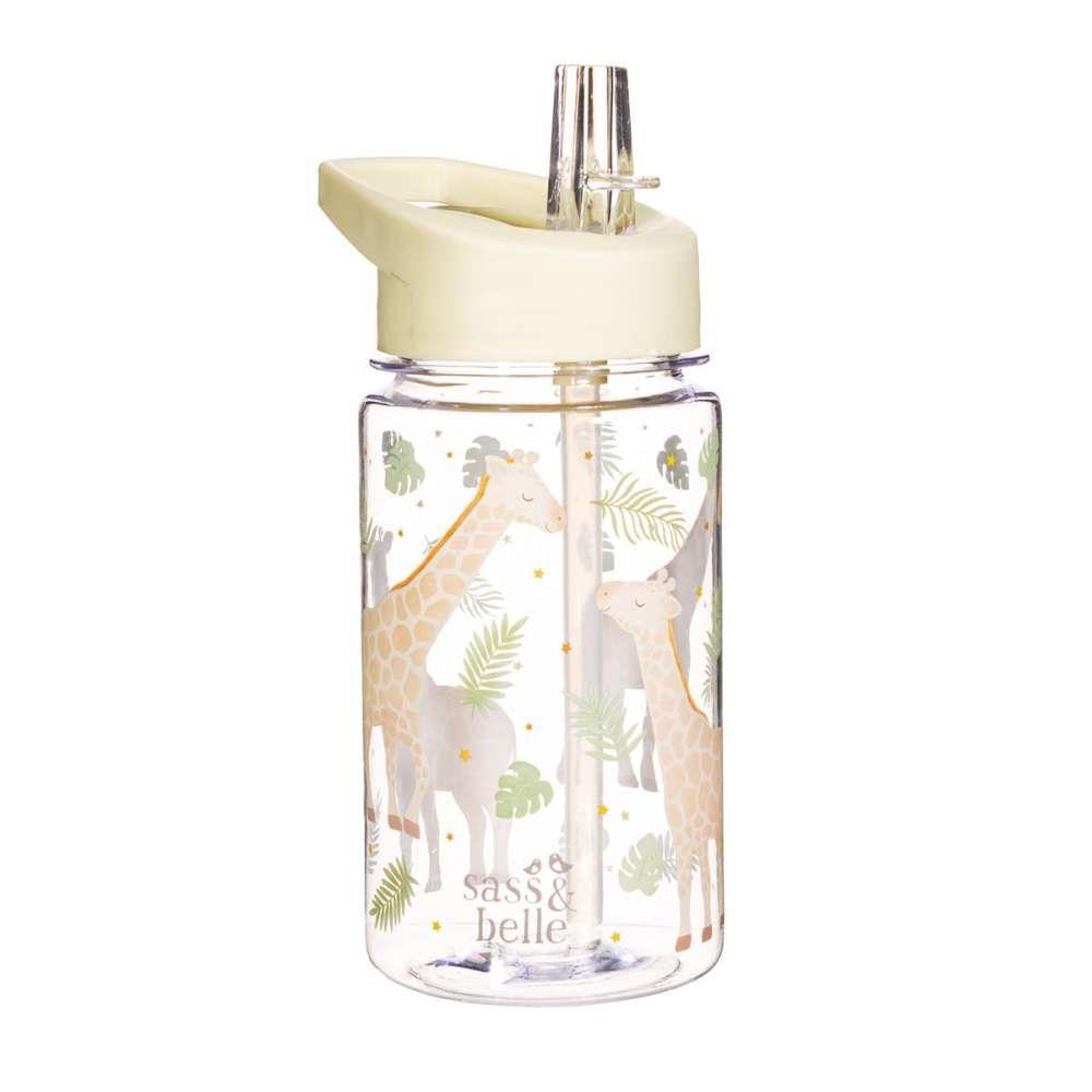 Sass & Belle Gigi Giraffe Water Bottle Yellow 400ml