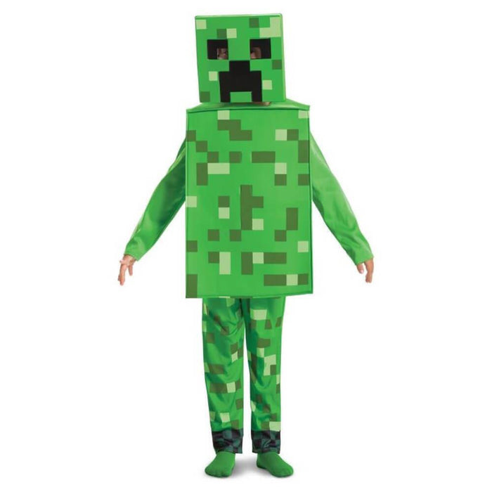 Disfraz de Creeper de Minecraft para niños de 7 a 8 años