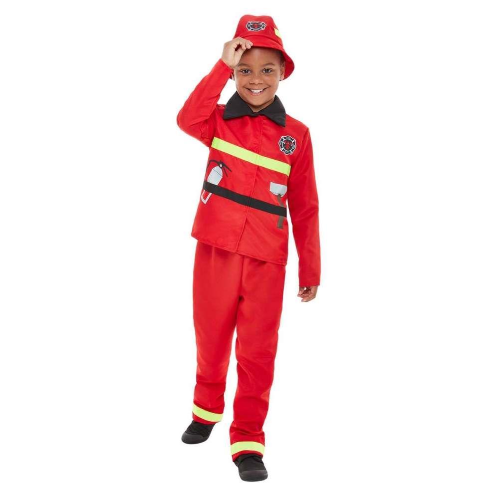Red Firefighter Costume 7-9 Years Old