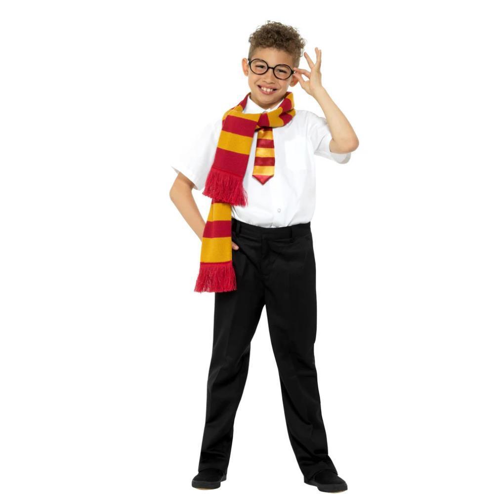 Disfarce School Boy com Gravata, Cachecol e Óculos