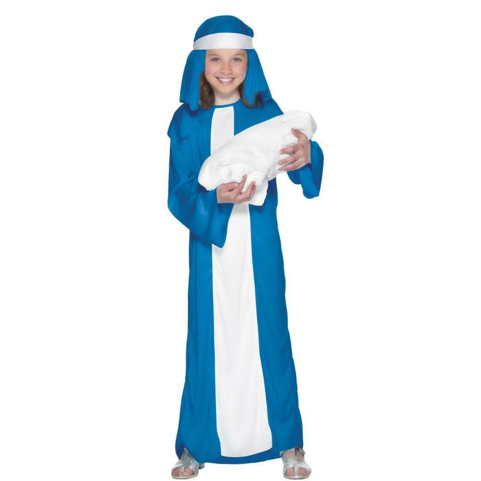 Disfarce Virgem Maria Azul 4-6 Anos