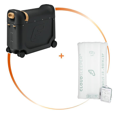 Pack Stokke JetKids Mala de Viagem BedBox Lunar Eclipse + Cama Insuflável JetKids CloudSleeper White