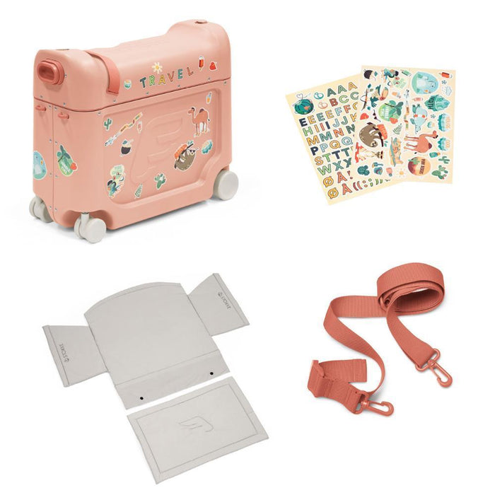 Mala de Viagem Stokke JetKids BedBox Ride-On Coral Pink