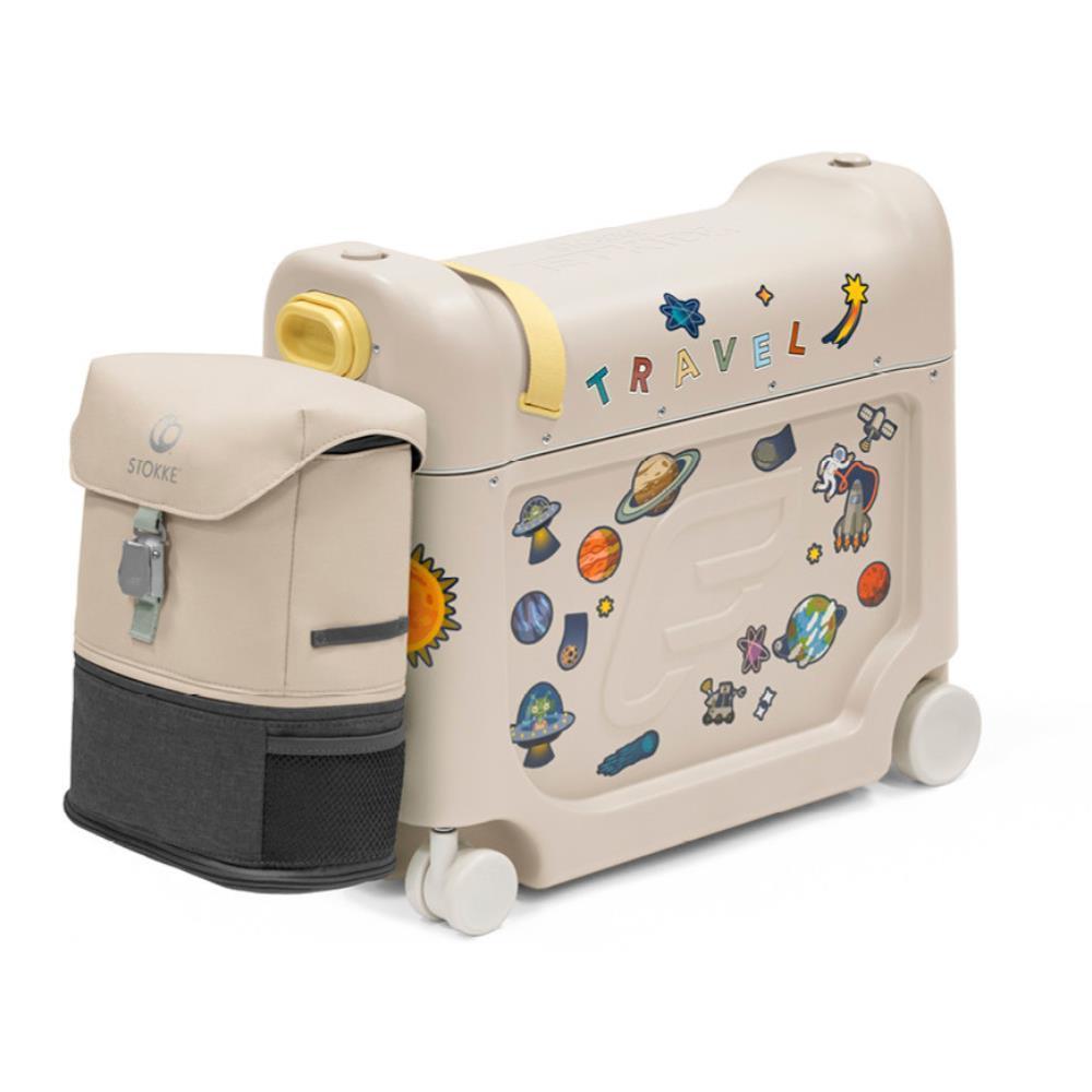 Paquete de viaje Stokke JetKids (caja de cama + mochila) Blanco Moonglow