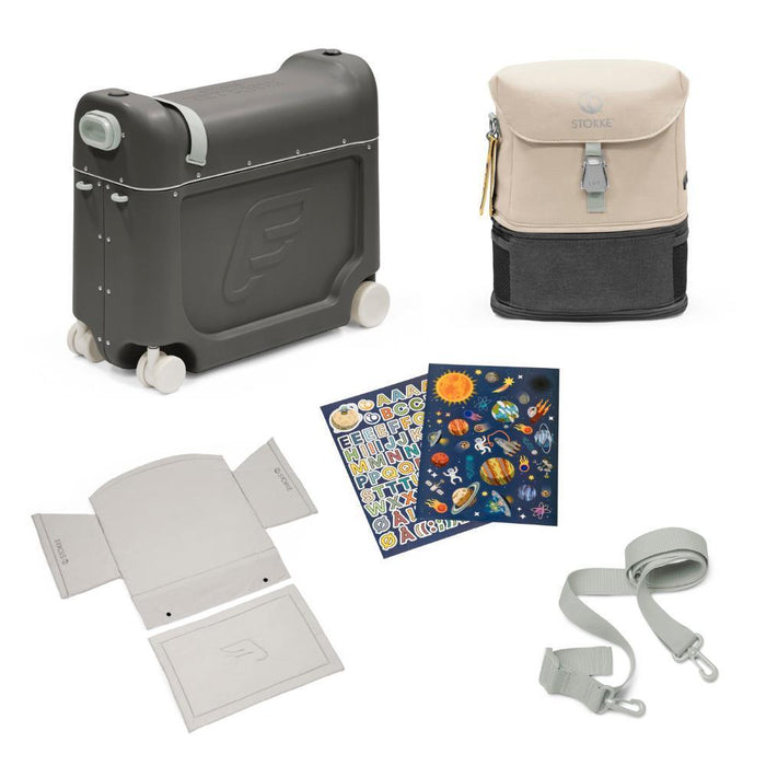 Stokke JetKids Travel Bundle (BedBox + BackPack) Midnight Grey