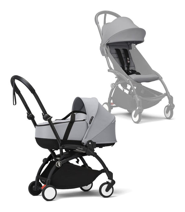 Pack Stokke Chassis Yoyo³ Black + Color Pack +6M Stone + Alcofa Stone