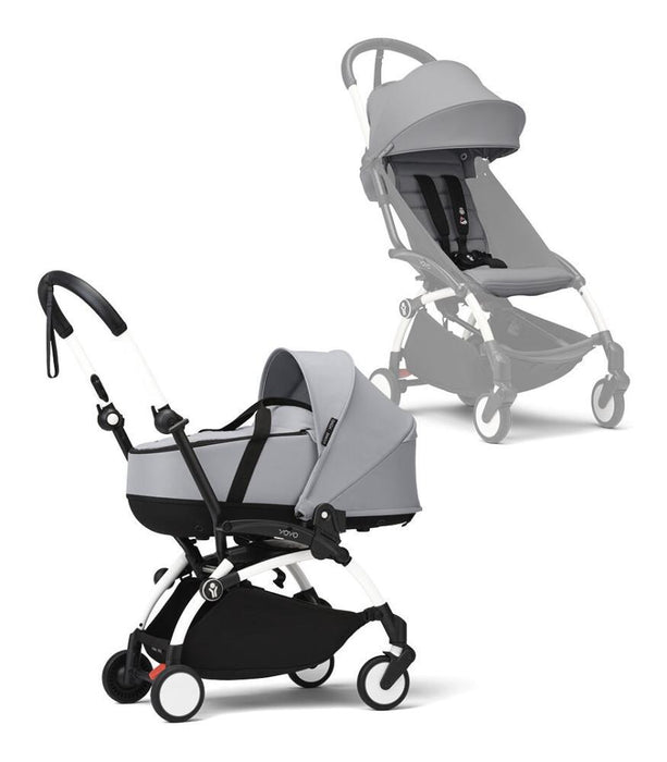 Pack Stokke Chassis Yoyo³ White + Color Pack +6M Stone + Alcofa Stone