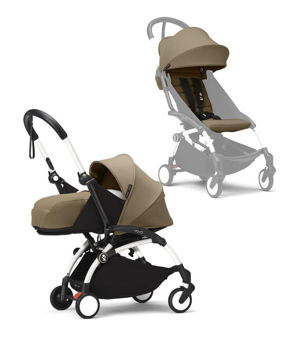 Pack Stokke Chassis Yoyo³ White + Color Pack +6M Toffee + Pack Recém-Nascido 0+ Toffee