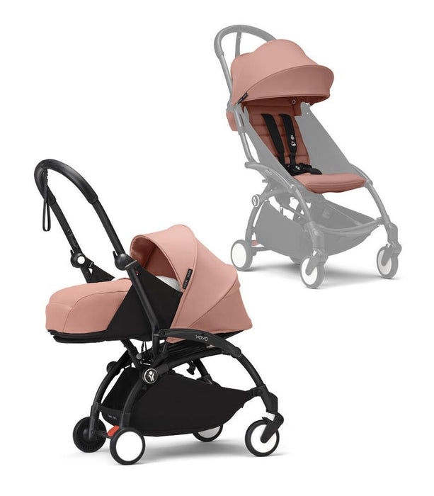 Pack Stokke Chassis Yoyo³ Black + Color Pack +6M Ginger + Pack Recém-Nascido 0+ Ginger