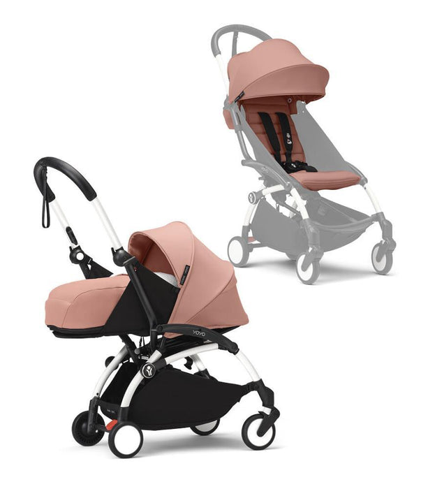 Pack Stokke Chassis Yoyo³ White + Color Pack +6M Ginger + Pack Recém-Nascido 0+ Ginger