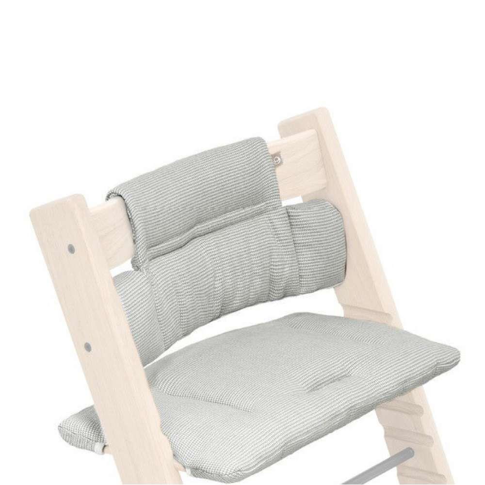 Cojín clásico gris nórdico para la silla Papa Stokke Tripp Trapp.