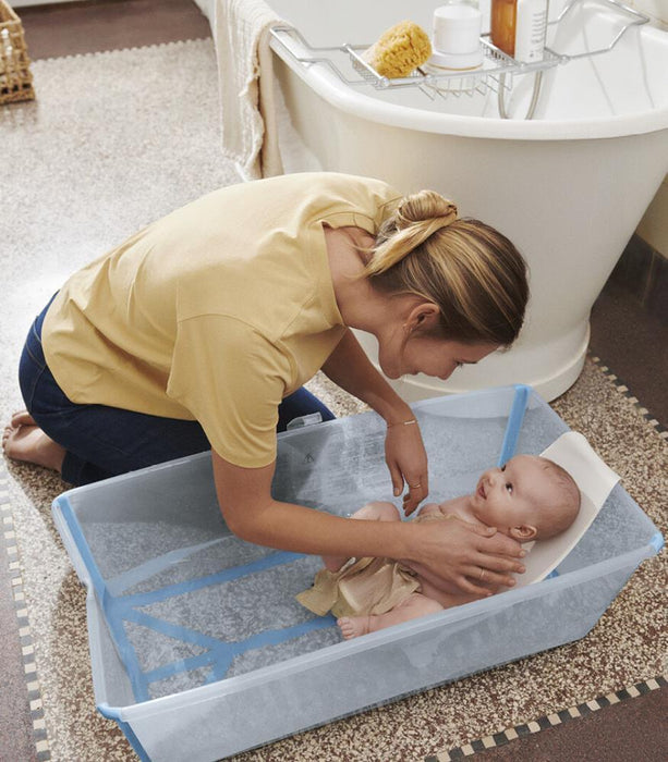 bañera bebe plegable stokke Bañera plegable Stokke Flexi Bath XL azul océano | Cuidado del bebé