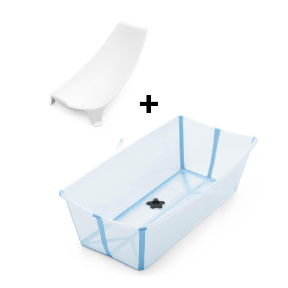 Stokke Flexi Bath XL Bundle and Newborn Support Ocean Blue