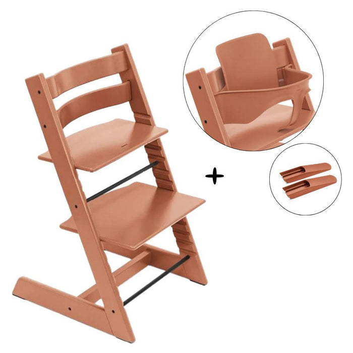 Pack Stokke Cadeira da Papa Tripp Trapp + Baby Set² Terracota