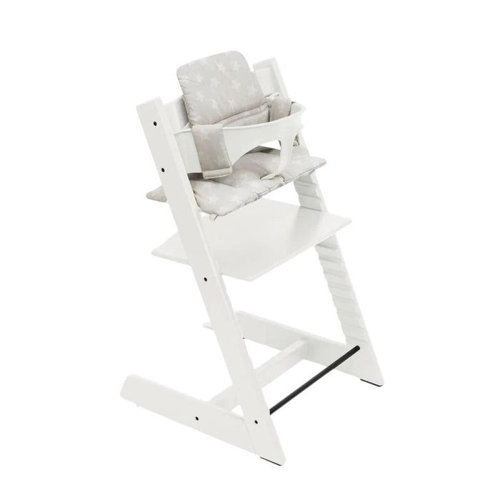 Pack Stokke Tripp Trapp + Baby Set² White + Almofada Clássica Star Silver