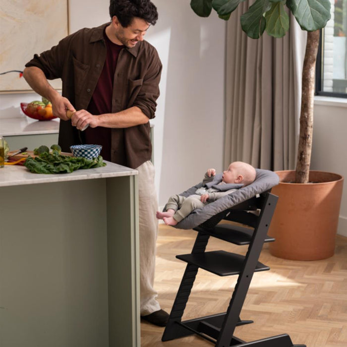 Pack Stokke Tripp Trapp + Baby Set² Black + Newborn Set Anthracite