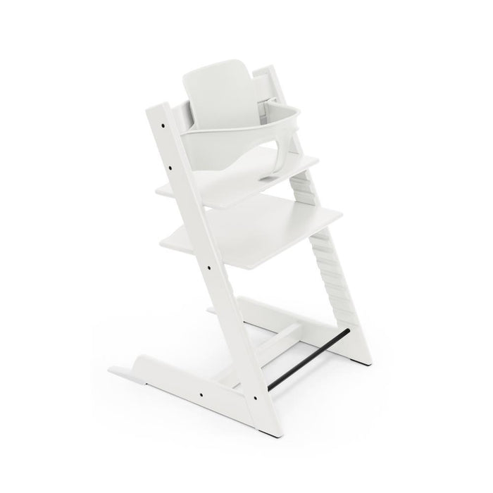 Pack Stokke Tripp Trapp + Baby Set² White + Newborn Set Grey