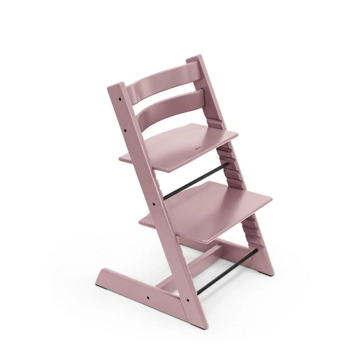 Pack Cadeira da Papa Stokke Tripp Trapp em Madeira Heather Mauve + Almofada Clássica Wheat Cream