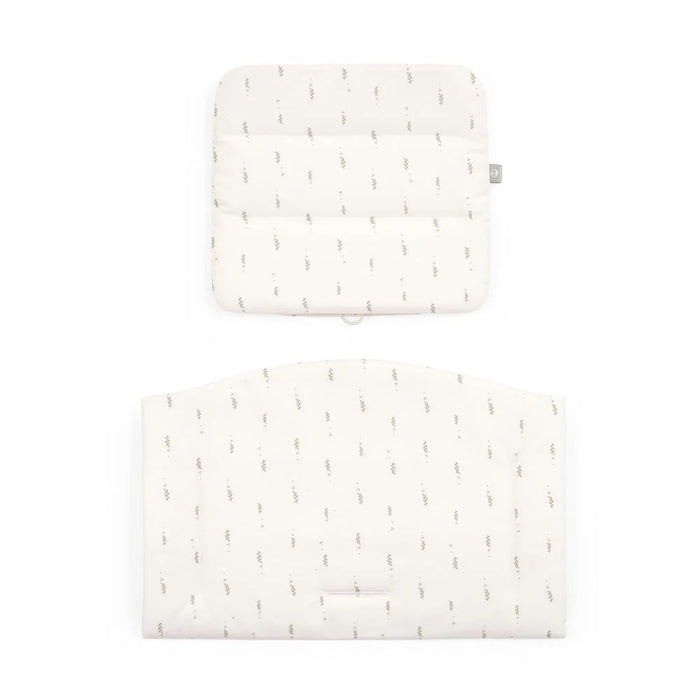 Pack Cadeira da Papa Stokke Tripp Trapp em Madeira Heather Mauve + Almofada Clássica Wheat Cream