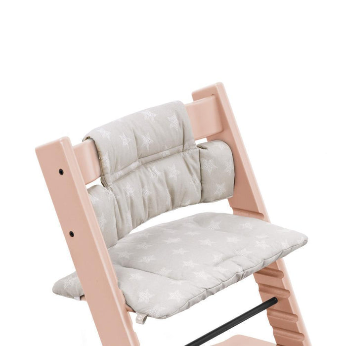 Pack Cadeira da Papa Stokke Tripp Trapp Whitewash + Newborn Set Grey + Almofada Clássica Star Silver