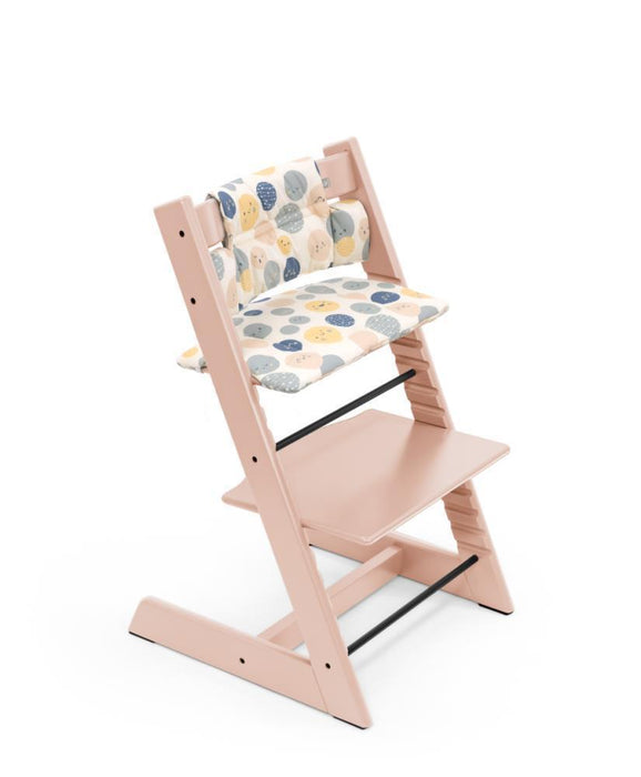 Pack Cadeira da Papa Stokke Tripp Trapp Serene Pink + Newborn Set Grey + Almofada Clássica Soul System