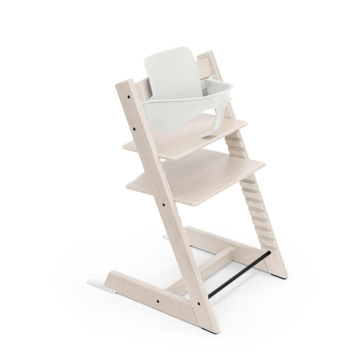 Pack Stokke Tripp Trapp Whitewash + Baby Set² + Tabuleiro White