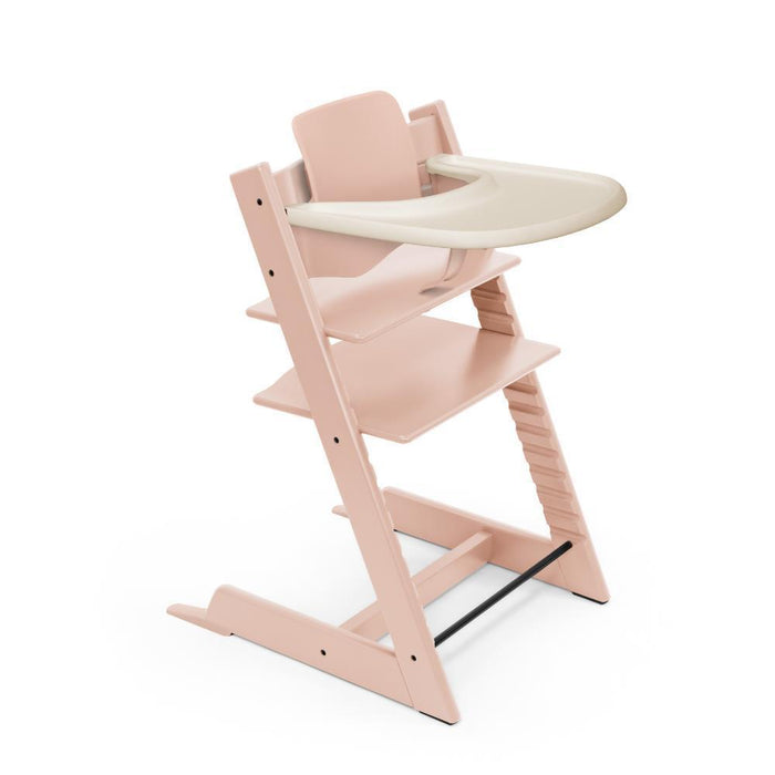 Pack Stokke Tripp Trapp + Baby Set² Serene Pink + Tabuleiro Vanilla White
