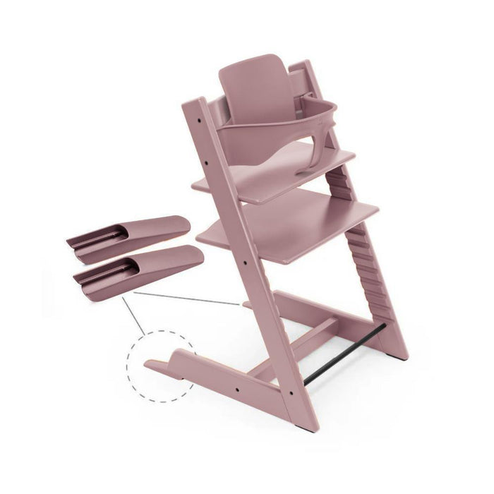 Pack Stokke Tripp Trapp + Baby Set² Heather Mauve + Tabuleiro Vanilla White