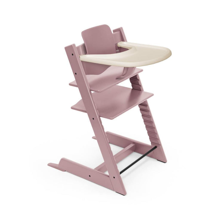 Pack Stokke Tripp Trapp + Baby Set² Heather Mauve + Tabuleiro Vanilla White